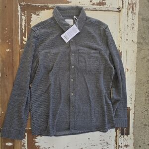 7 Diamonds Generation Knit Shirt Medium NAV Double Knit Jacquard NWT